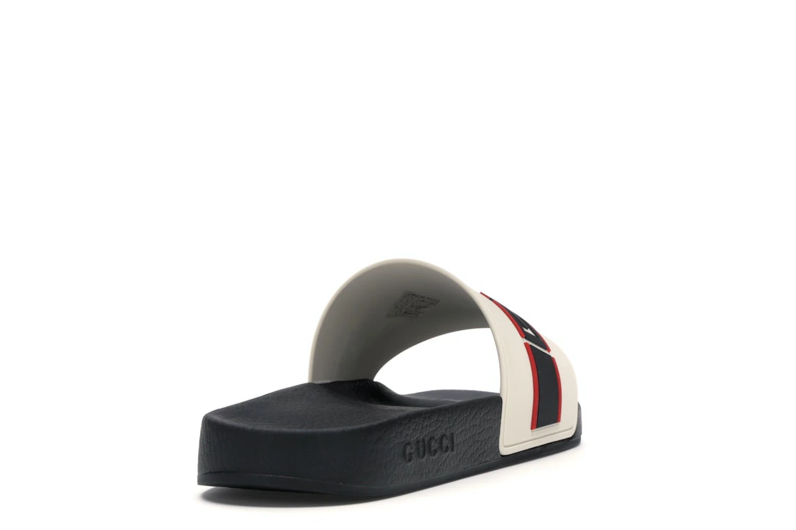 Vue 30 de Gucci Stripe Slide White