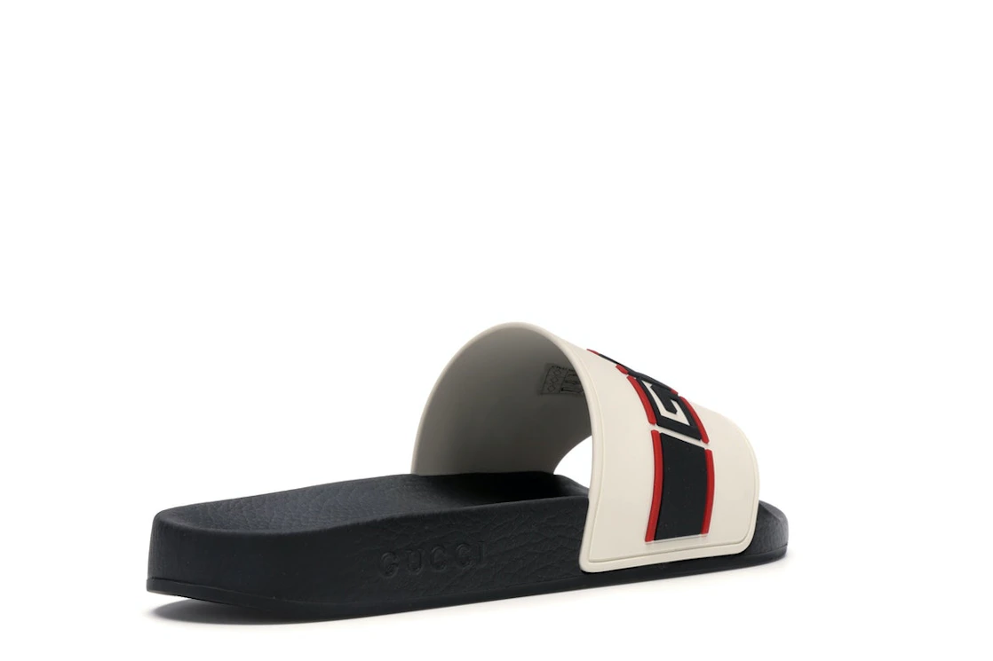 Vue 32 de Gucci Stripe Slide White