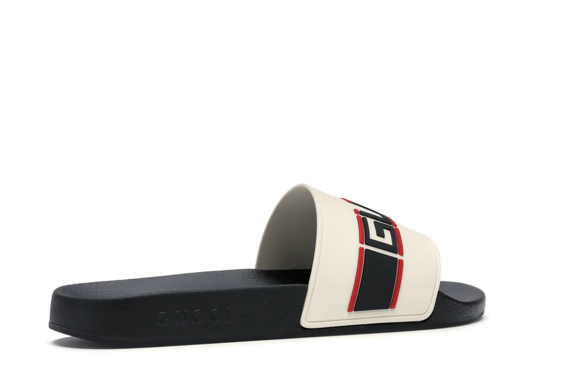 Vue 34 de Gucci Stripe Slide White