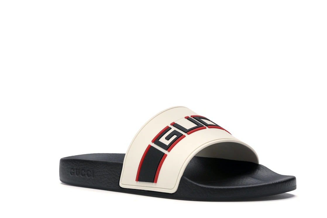 Vue 5 de Gucci Stripe Slide White