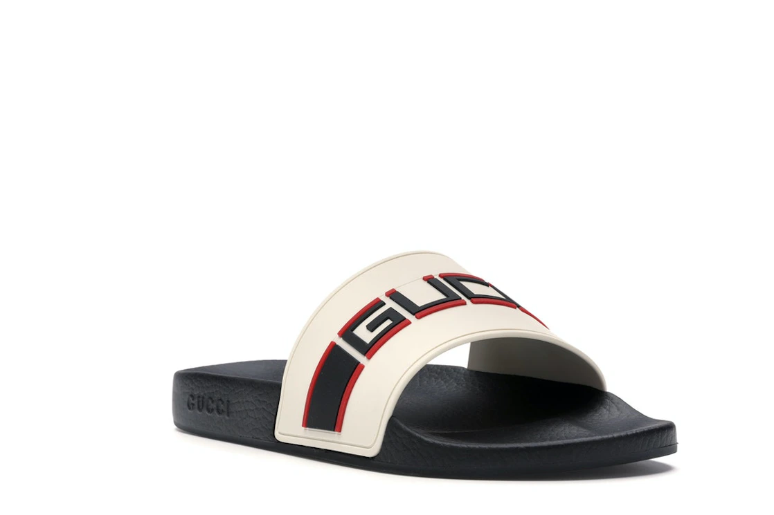 Vue 6 de Gucci Stripe Slide White