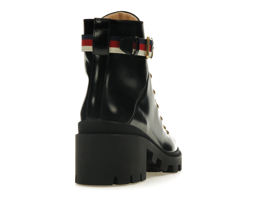 Vue 30 de Gucci Sylvie Web 55mm Ankle Boot Black Leather