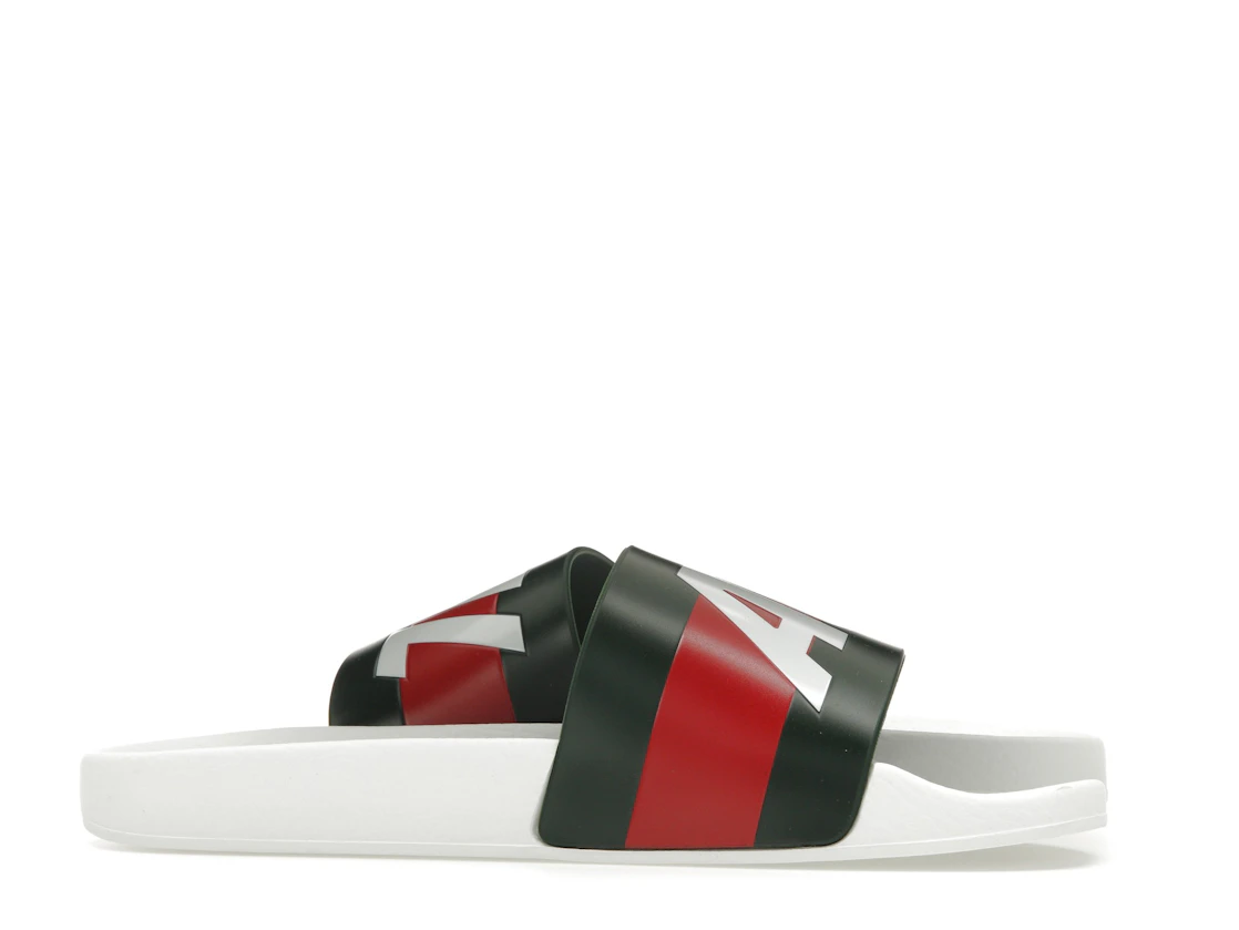 Vue 20 de Palace x Gucci Logo Web Slide Sandal White