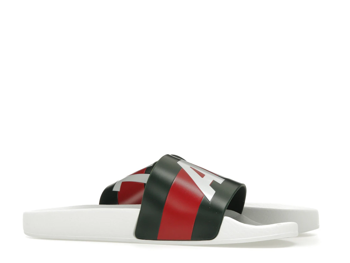Vue 21 de Palace x Gucci Logo Web Slide Sandal White