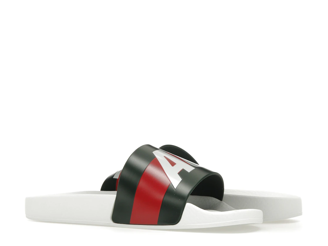 Vue 22 de Palace x Gucci Logo Web Slide Sandal White