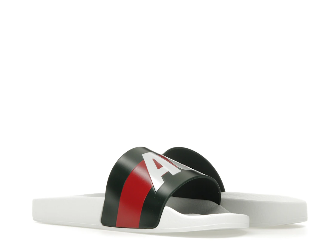Vue 23 de Palace x Gucci Logo Web Slide Sandal White
