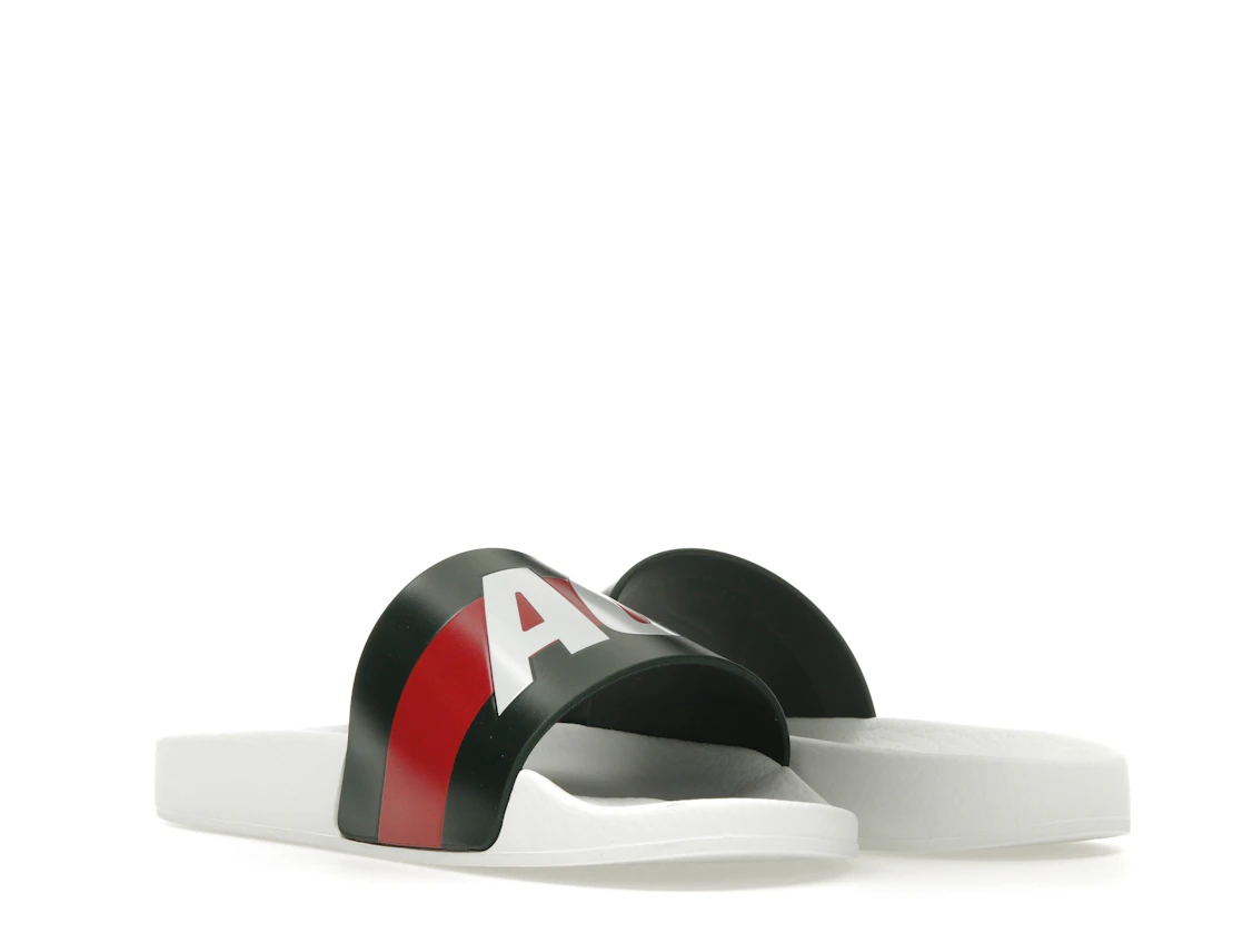 Vue 24 de Palace x Gucci Logo Web Slide Sandal White