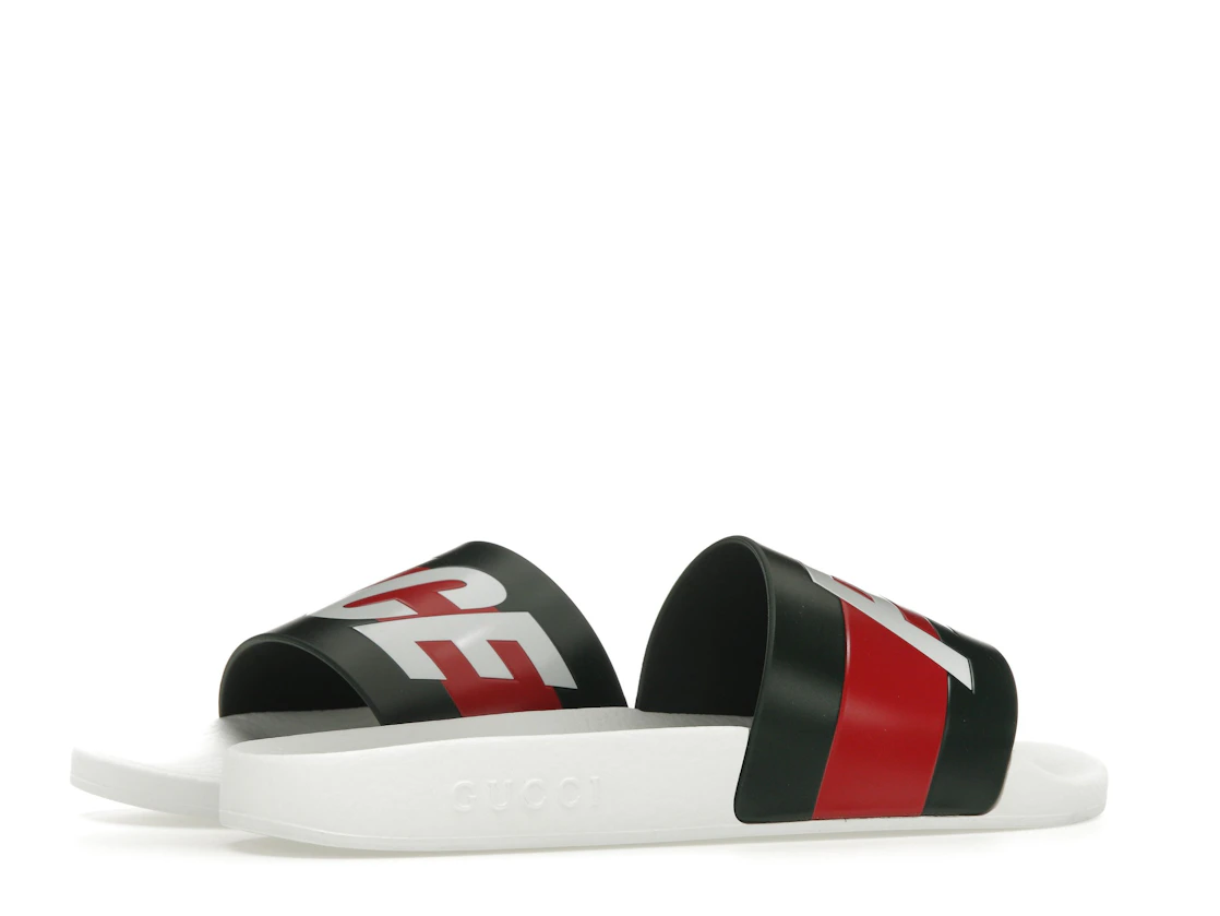Vue 34 de Palace x Gucci Logo Web Slide Sandal White