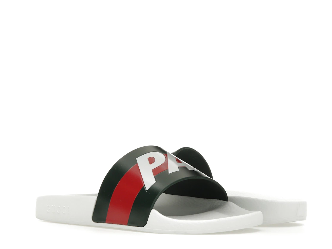 Vue 5 de Palace x Gucci Logo Web Slide Sandal White