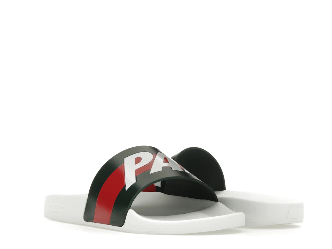 Vue 6 de Palace x Gucci Logo Web Slide Sandal White