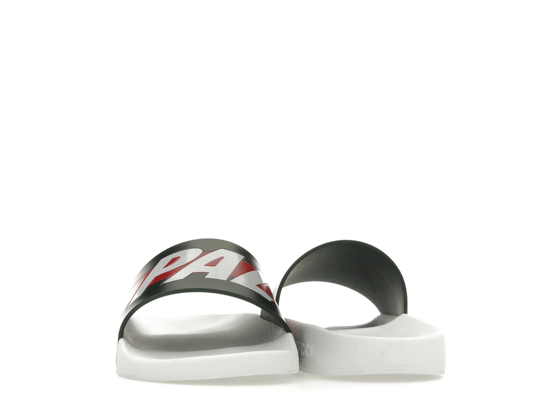 Vue 9 de Palace x Gucci Logo Web Slide Sandal White