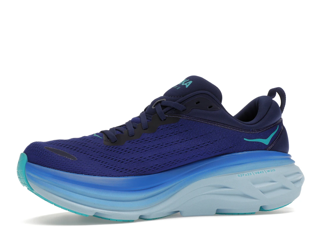 Vue 17 de Hoka One One Bondi 8 Bellwether Blue
