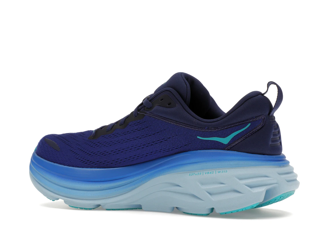 Vue 22 de Hoka One One Bondi 8 Bellwether Blue
