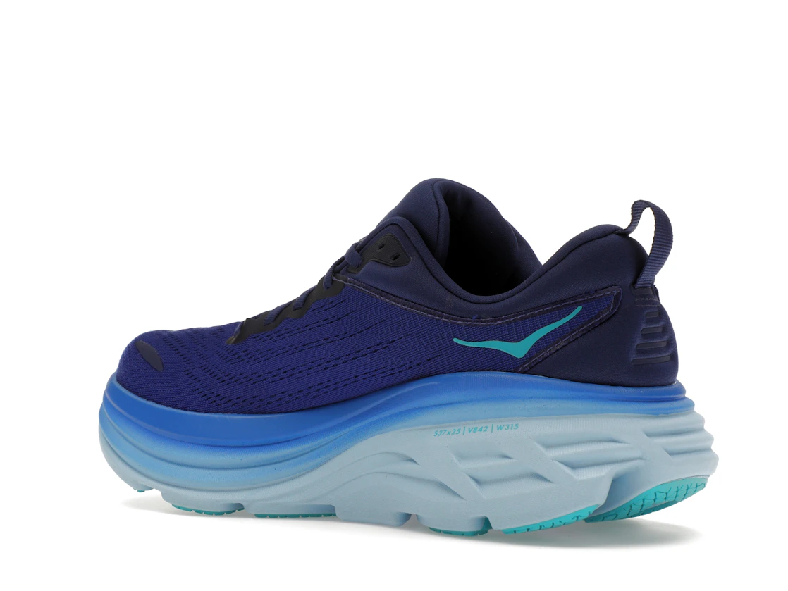 Vue 23 de Hoka One One Bondi 8 Bellwether Blue