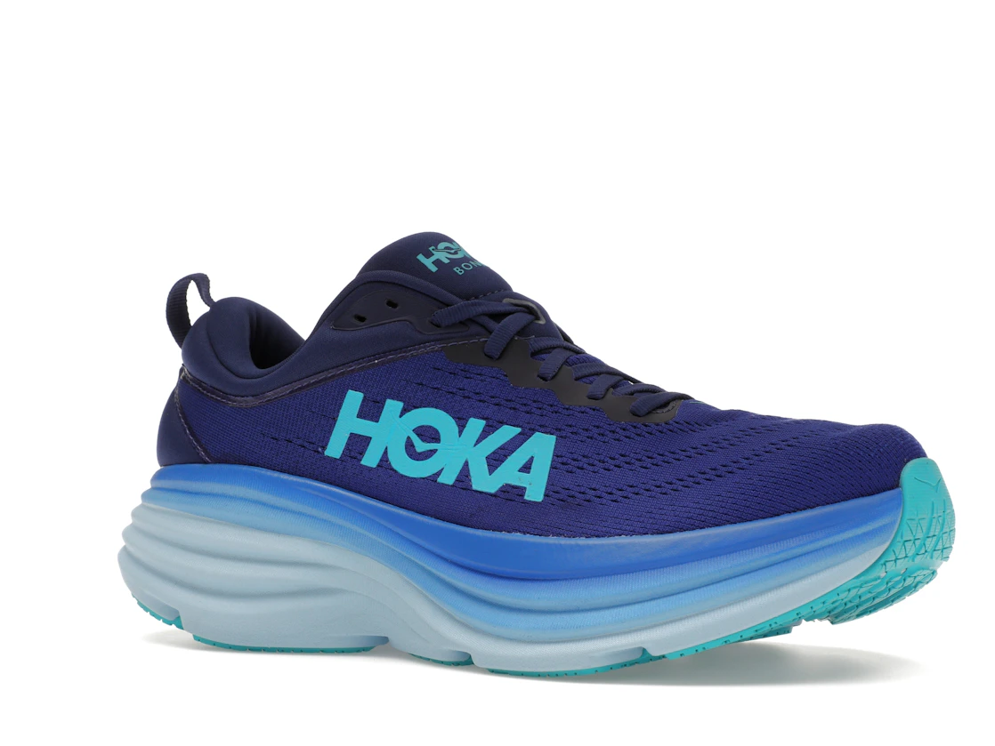 Vue 4 de Hoka One One Bondi 8 Bellwether Blue