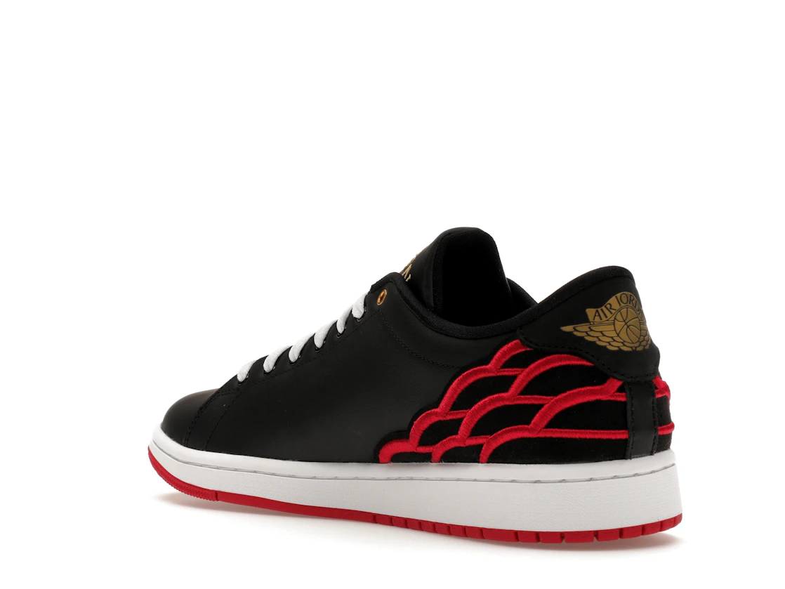 Vue 24 de Jordan 1 Centre Court Black Pink White