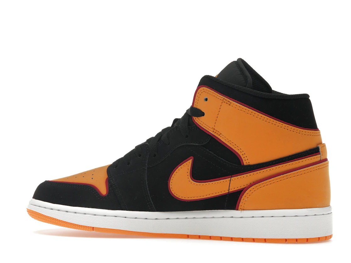 Vue 21 de Jordan 1 Mid Fat Tongue Black Orange