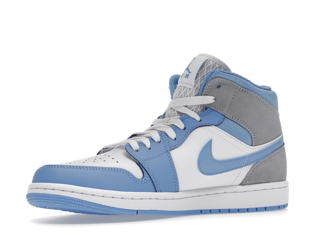 Vue 16 de Jordan 1 Mid University Blue Grey