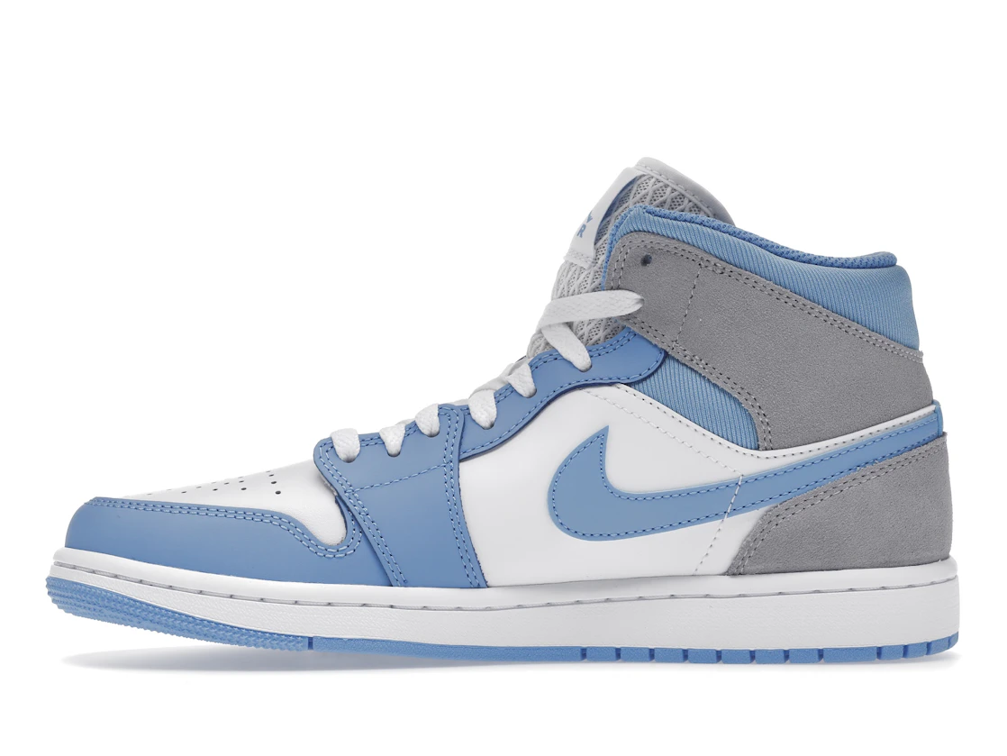 Vue 19 de Jordan 1 Mid University Blue Grey