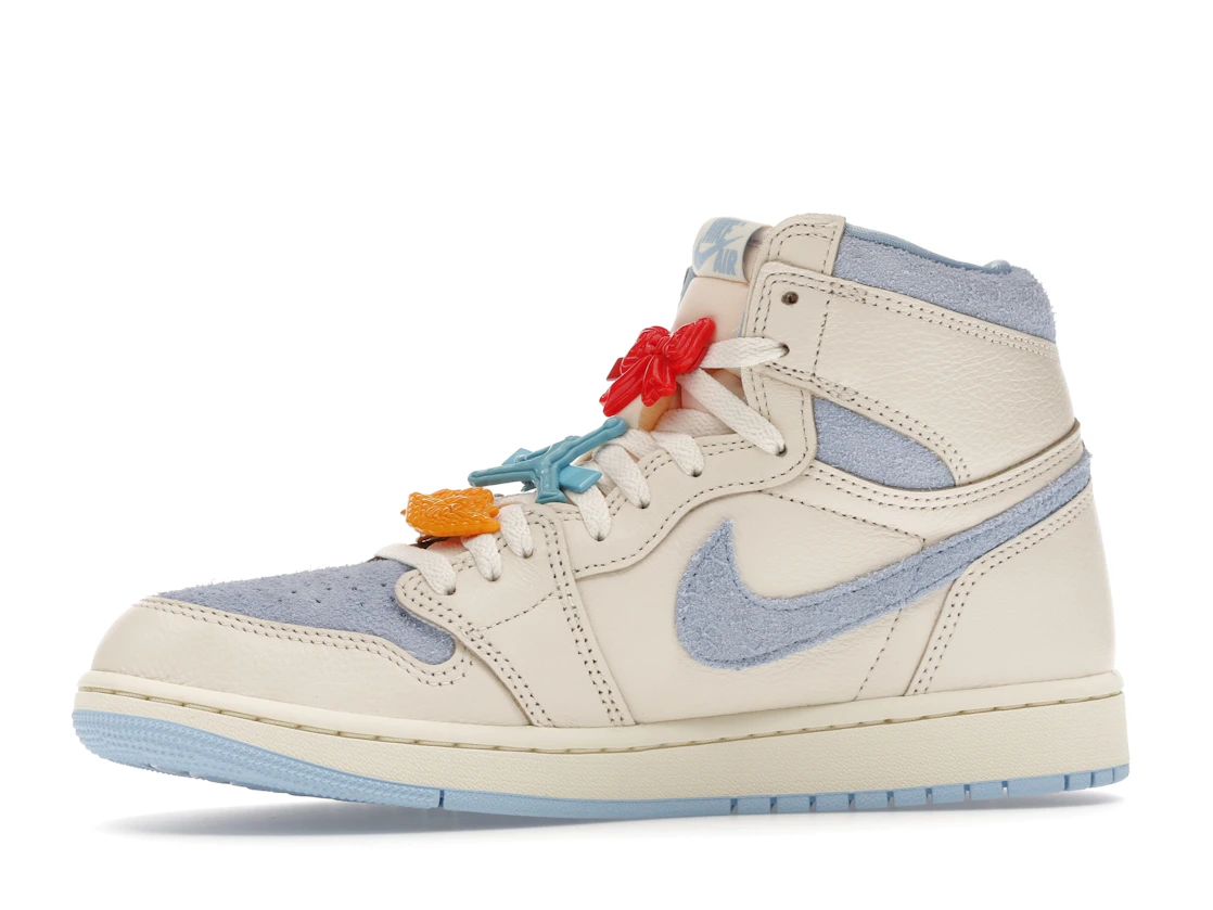 Vue 17 de Jordan 1 Retro High OG Pale Ivory Psychic Blue 