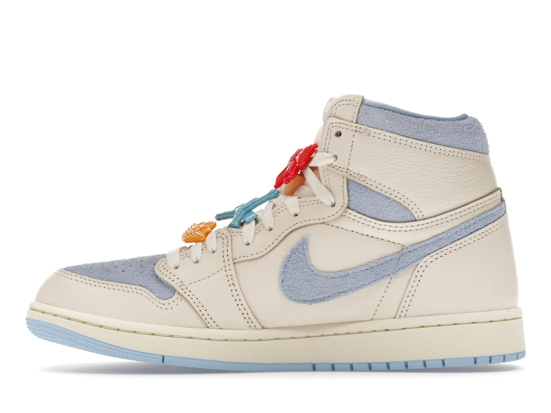 Vue 19 de Jordan 1 Retro High OG Pale Ivory Psychic Blue 