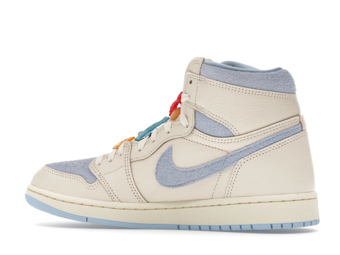 Vue 21 de Jordan 1 Retro High OG Pale Ivory Psychic Blue 