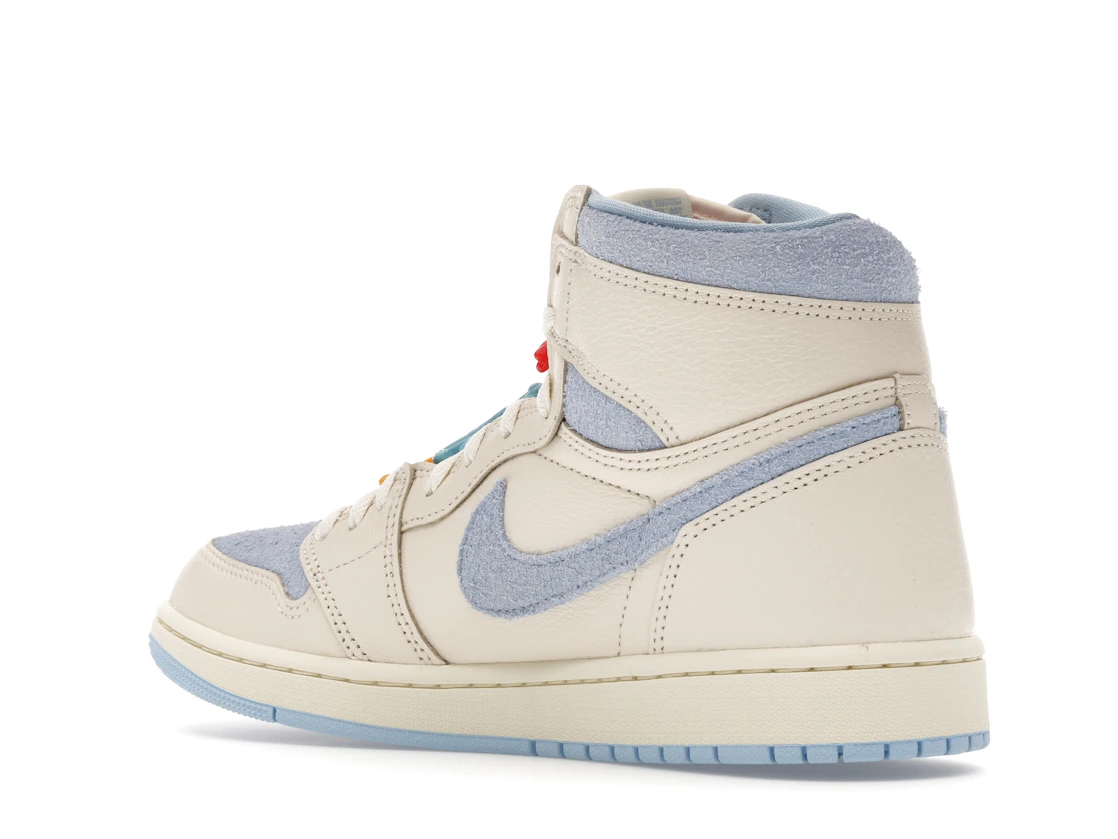 Vue 23 de Jordan 1 Retro High OG Pale Ivory Psychic Blue 