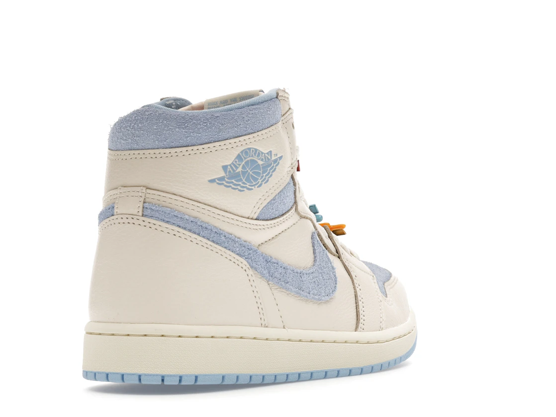 Vue 31 de Jordan 1 Retro High OG Pale Ivory Psychic Blue 