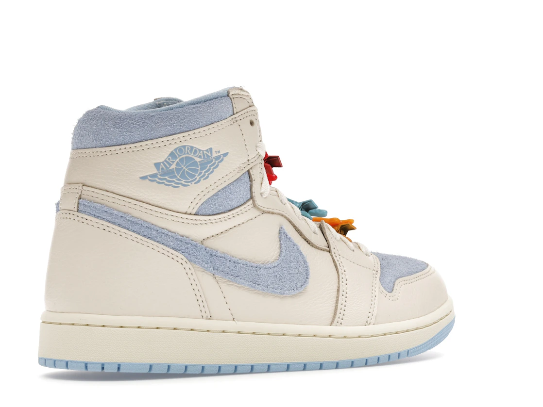 Vue 33 de Jordan 1 Retro High OG Pale Ivory Psychic Blue 