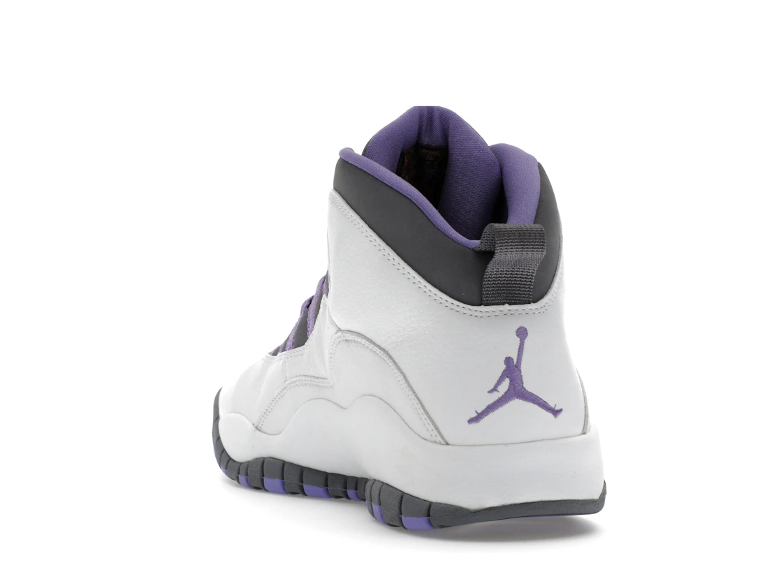 Vue 26 de Jordan 10 Retro White Medium Violet 