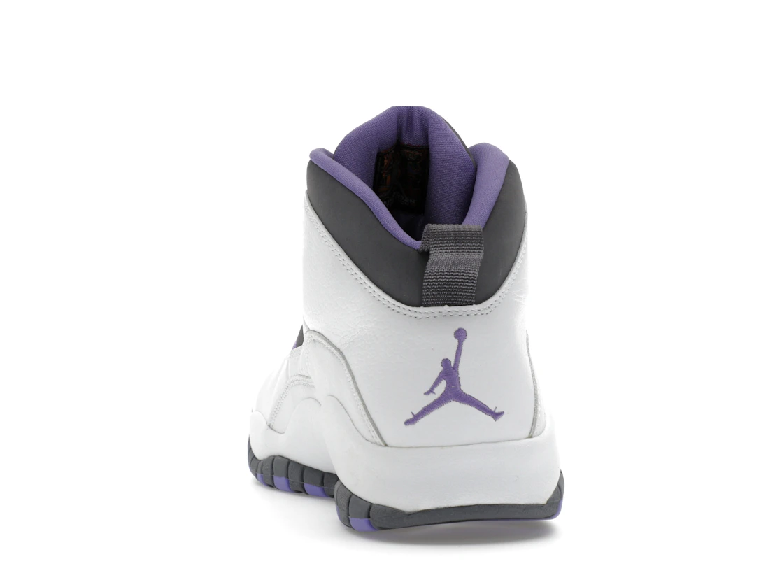 Vue 27 de Jordan 10 Retro White Medium Violet 