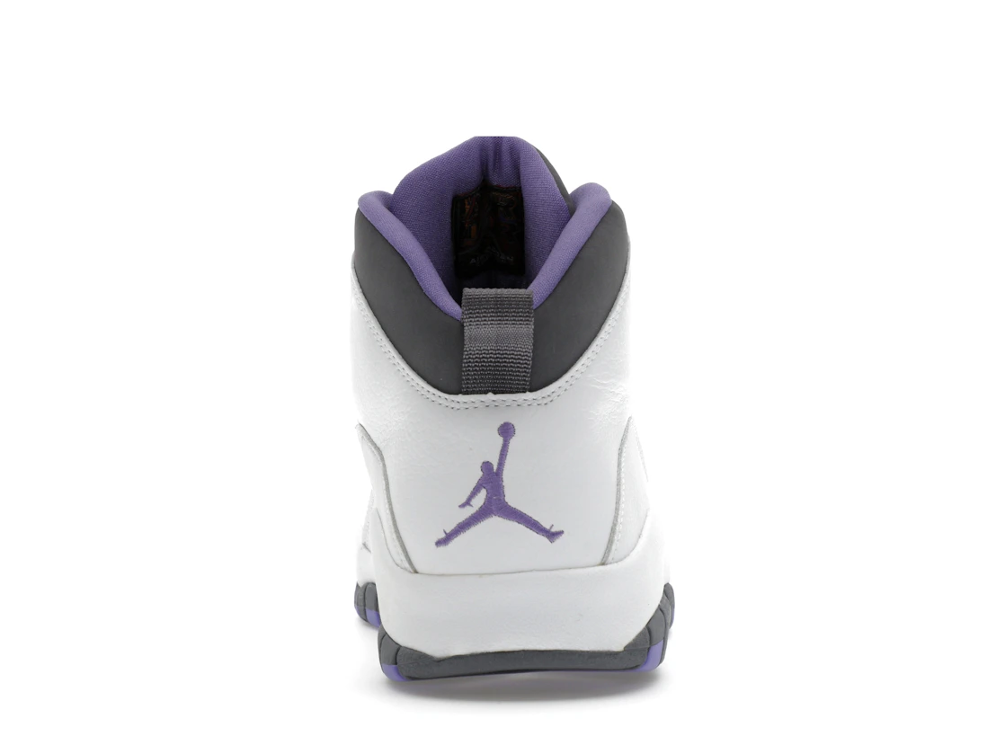Vue 28 de Jordan 10 Retro White Medium Violet 