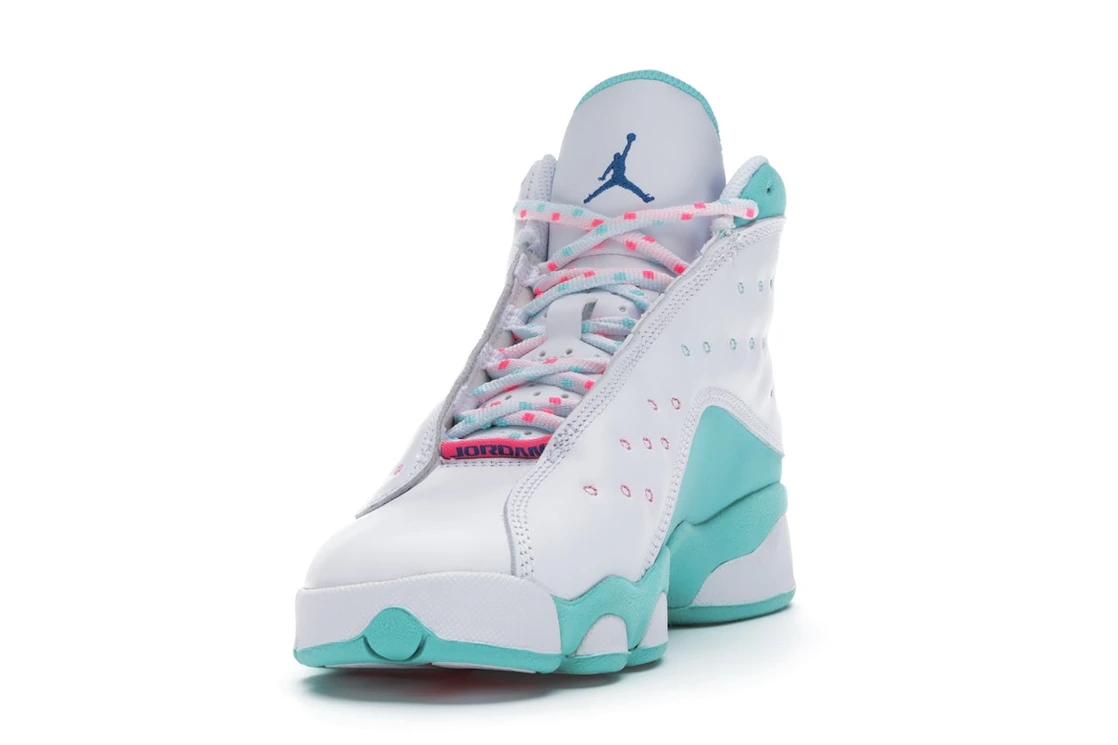 Vue 12 de Jordan 13 Retro White Soar Green Pink (GS)