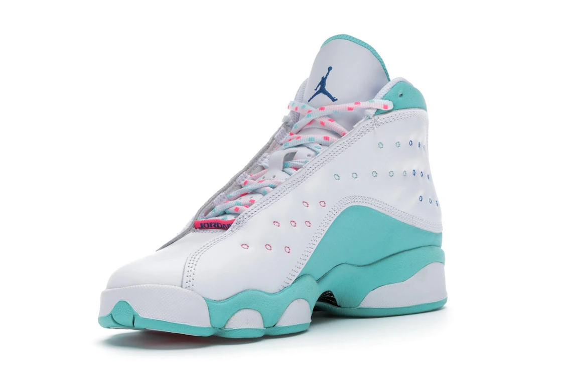 Vue 14 de Jordan 13 Retro White Soar Green Pink (GS)