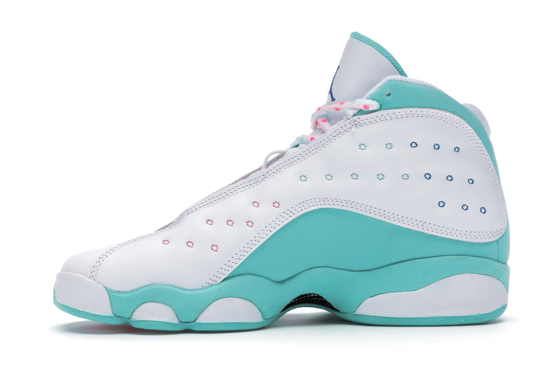Vue 18 de Jordan 13 Retro White Soar Green Pink (GS)
