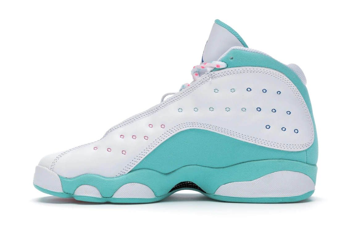 Vue 19 de Jordan 13 Retro White Soar Green Pink (GS)