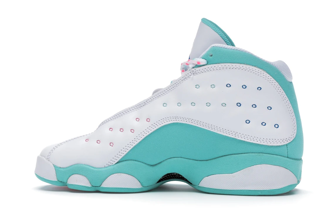 Vue 20 de Jordan 13 Retro White Soar Green Pink (GS)