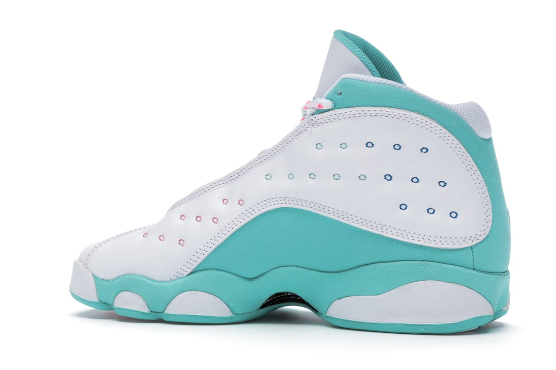 Vue 21 de Jordan 13 Retro White Soar Green Pink (GS)