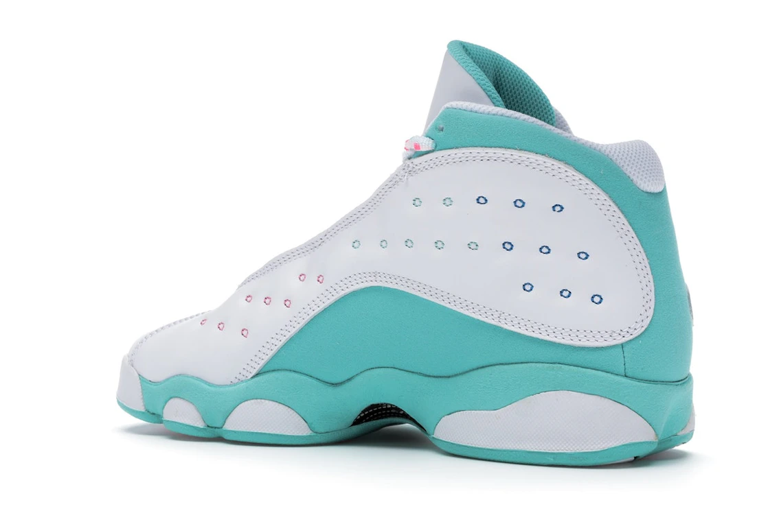 Vue 22 de Jordan 13 Retro White Soar Green Pink (GS)