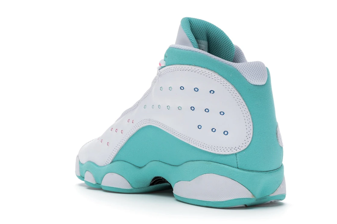Vue 24 de Jordan 13 Retro White Soar Green Pink (GS)