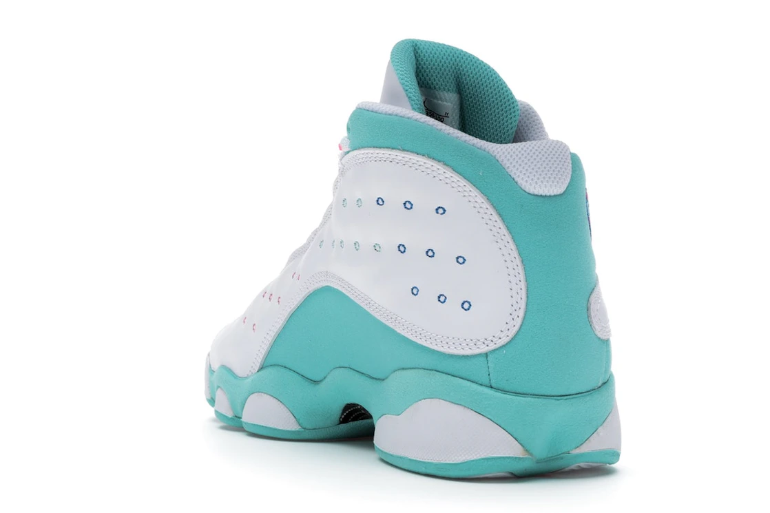 Vue 25 de Jordan 13 Retro White Soar Green Pink (GS)