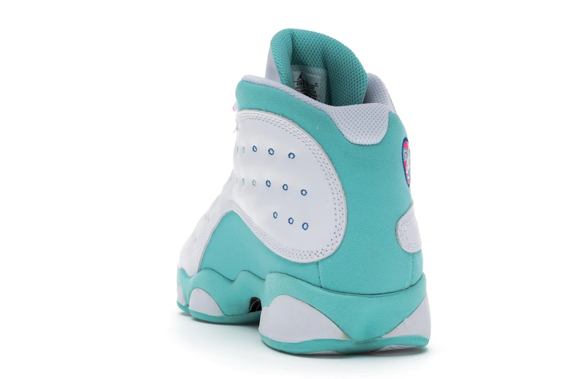 Vue 26 de Jordan 13 Retro White Soar Green Pink (GS)