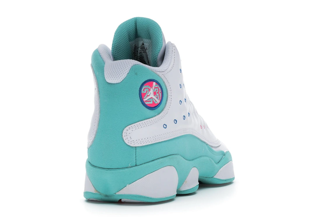 Vue 30 de Jordan 13 Retro White Soar Green Pink (GS)