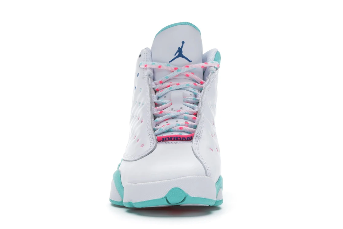 Vue 10 de Jordan 13 Retro White Soar Green Pink (GS)