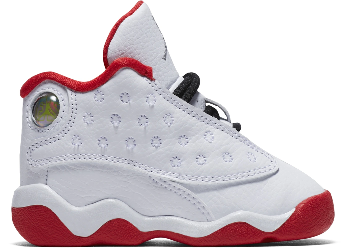 Jordan 13 Retro White University Red Black Metal Silver (TD)