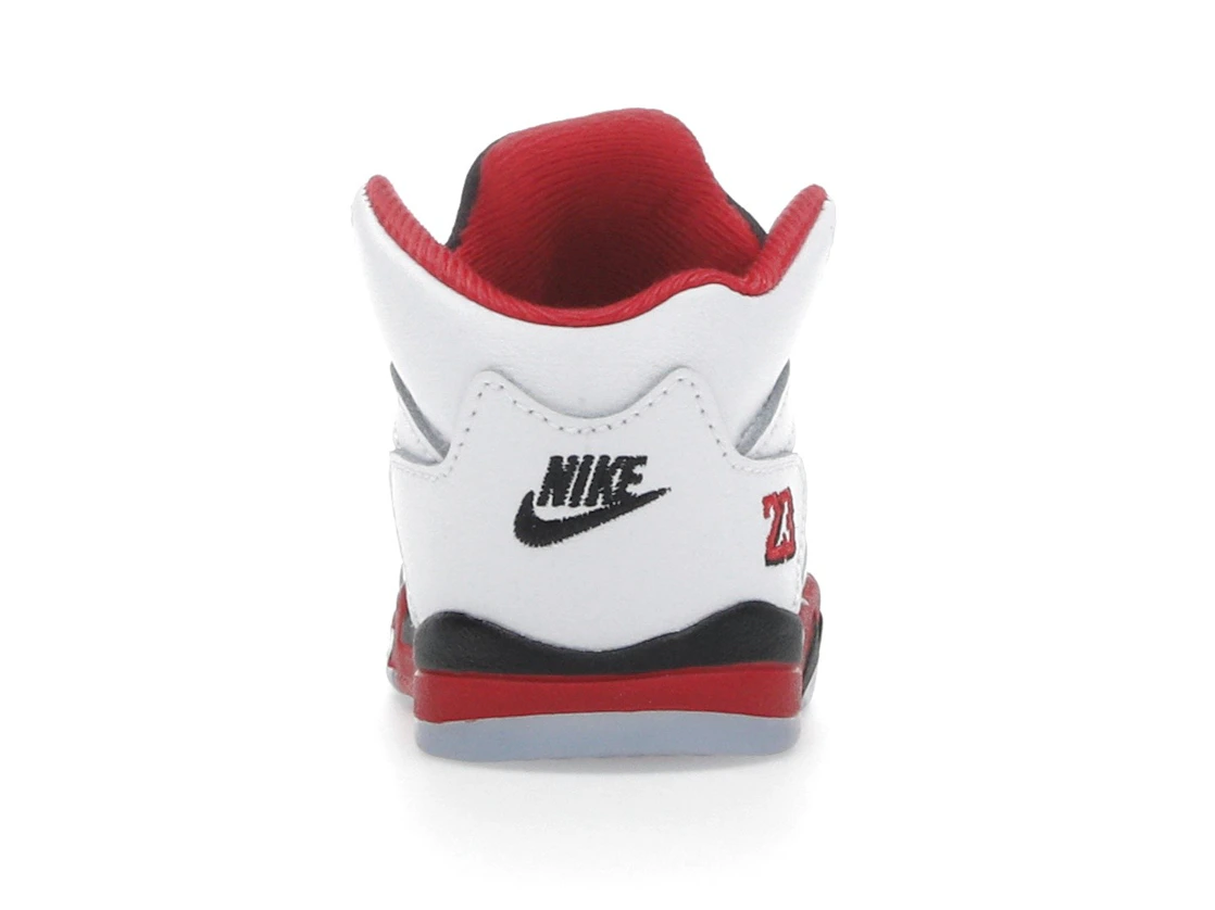 Vue 28 de Jordan 5 Retro Fire Red Black Tongue (2025) (TD)