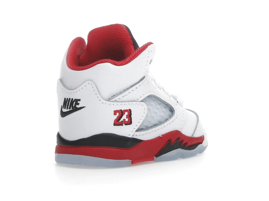 Vue 32 de Jordan 5 Retro Fire Red Black Tongue (2025) (TD)