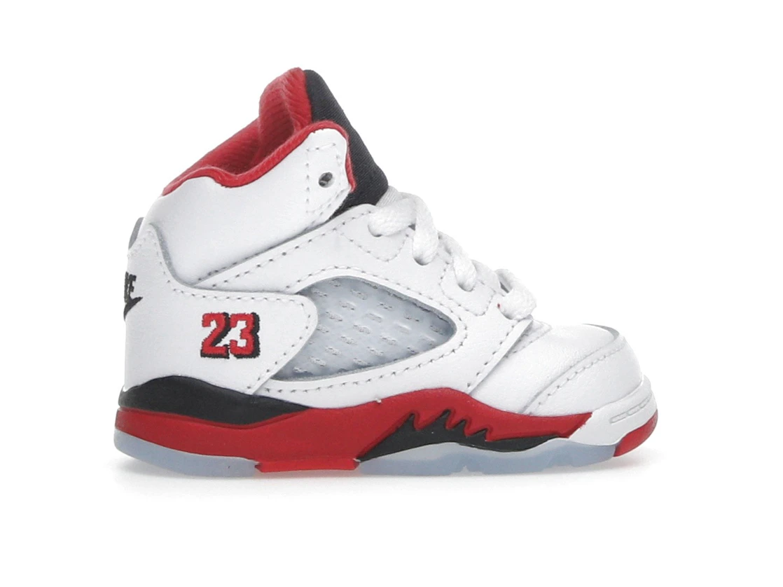 Vue 36 de Jordan 5 Retro Fire Red Black Tongue (2025) (TD)