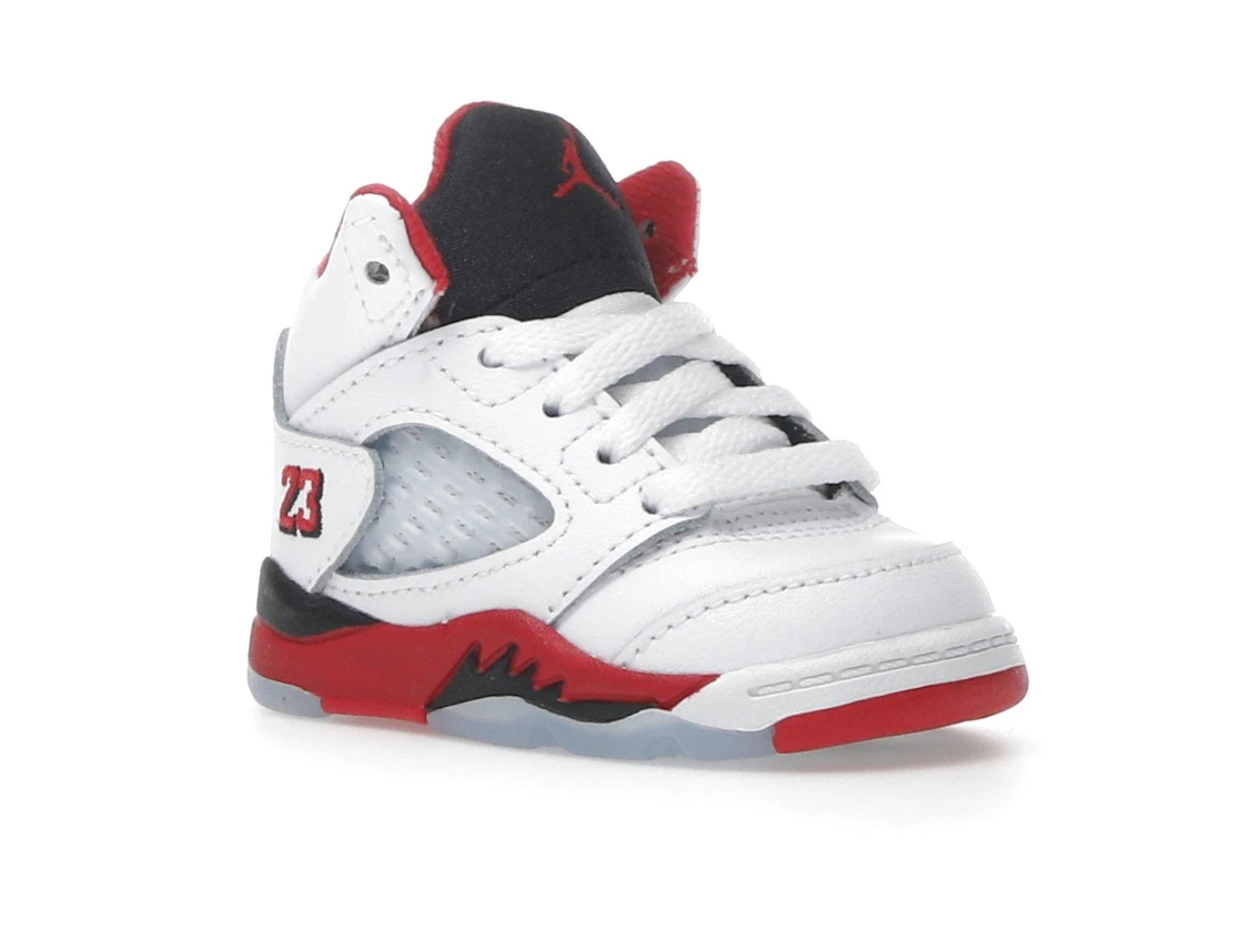 Vue 5 de Jordan 5 Retro Fire Red Black Tongue (2025) (TD)