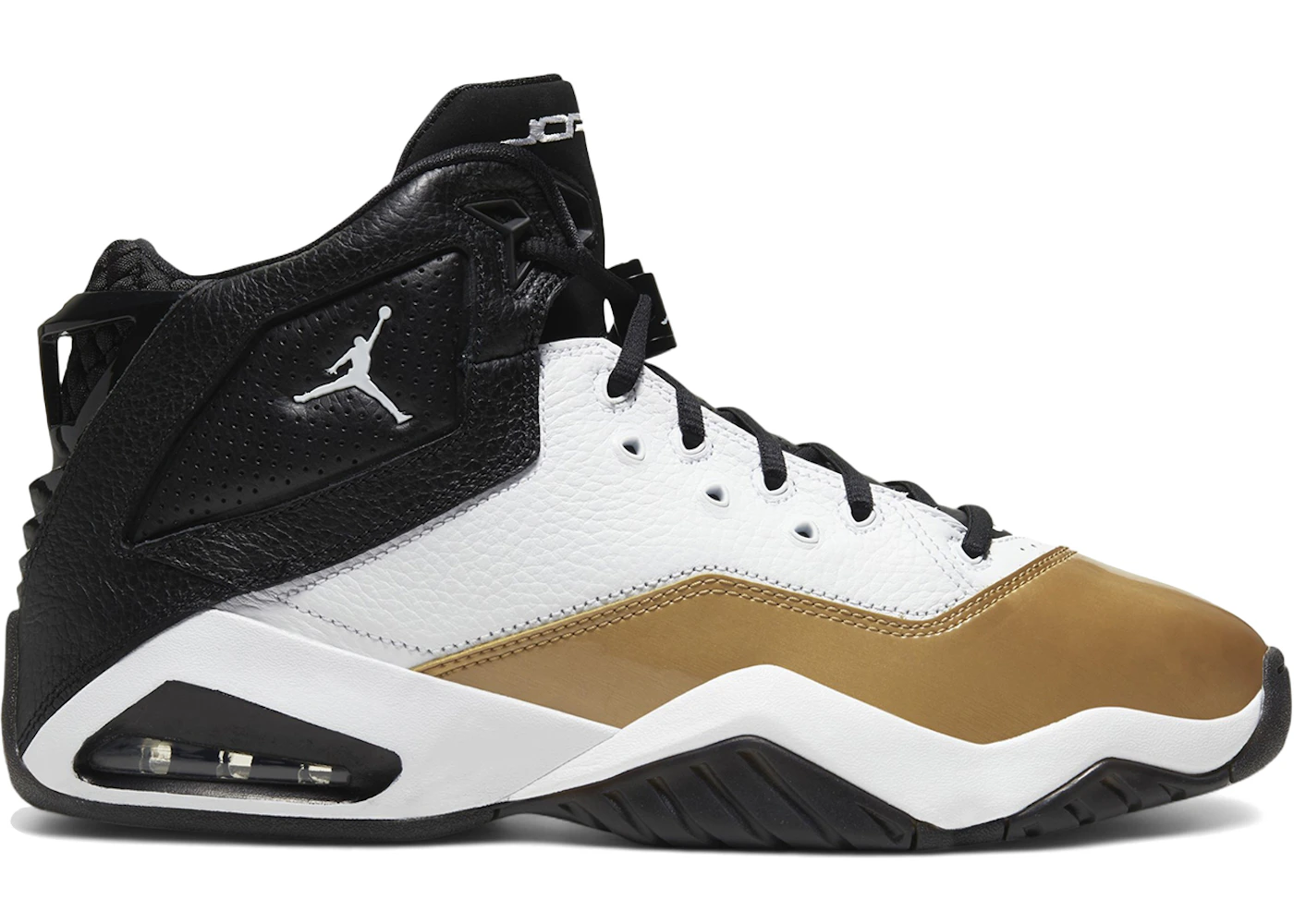 Jordan B'Loyal White Black Metallic Gold